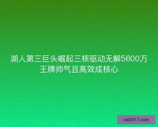 湖人第三巨头崛起三核驱动无解5600万王牌帅气且高效成核心